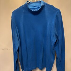 Lands' End Men's Vibrant Blue Turtleneck Sweater